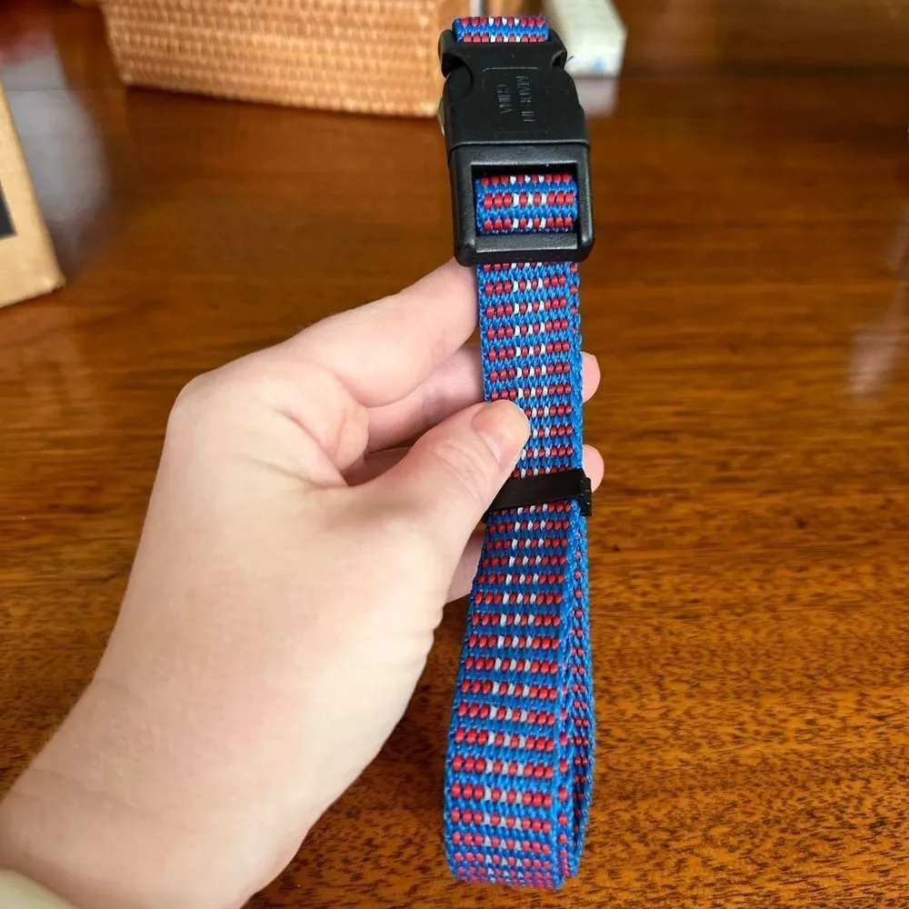 Blue & Red Medium Dog Collar